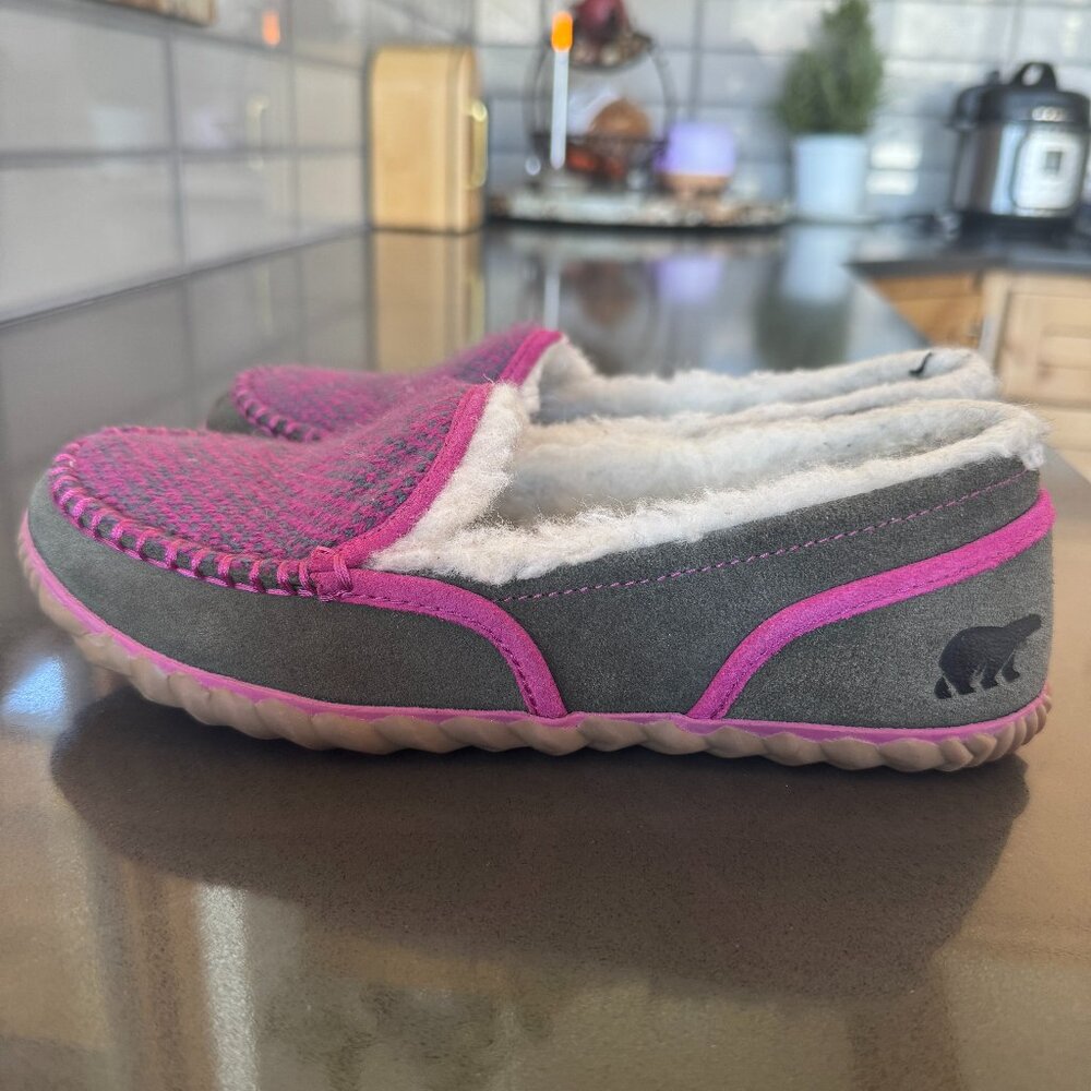 SOREL Womens Tremblant Moccasins Slip-on Shoe Size 7 Pink EUC